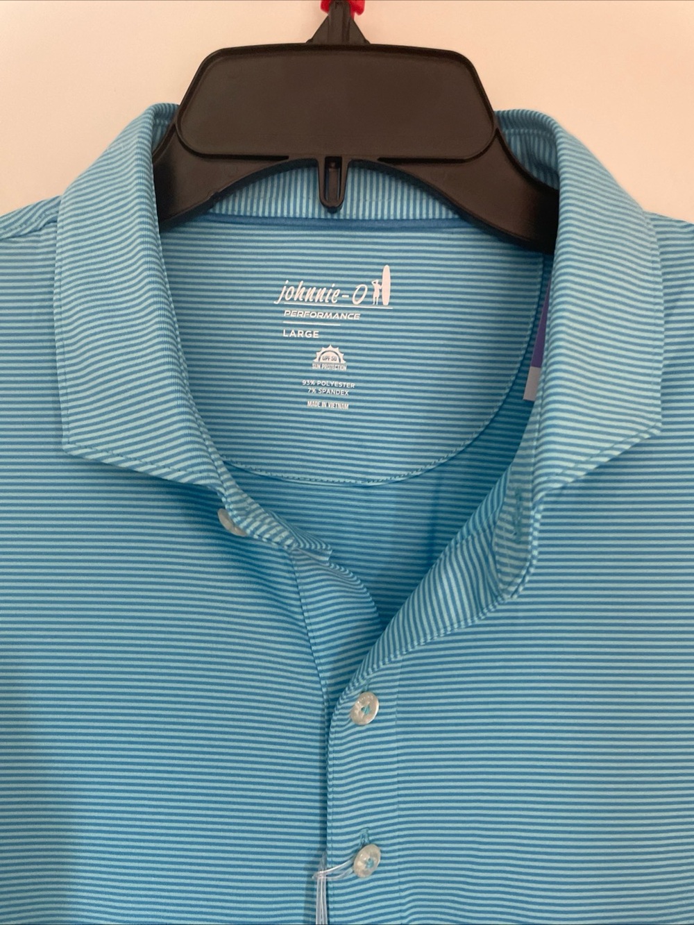 NWT Large Johnnie-O Lyndon Performance Polo Shirt Color Majorca/Tapron